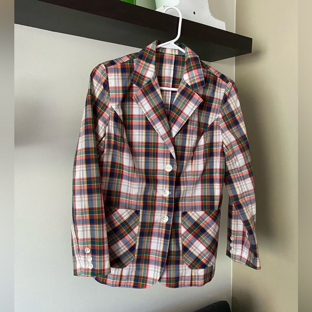 Vintage Prestige of Boston Plaid Blazer Size Small Retro Preppy Jacket